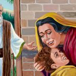 La madre del niño resucitado por Eliseo