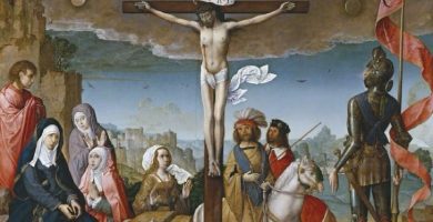 Los escribas burlones ante la cruz de Jesús
